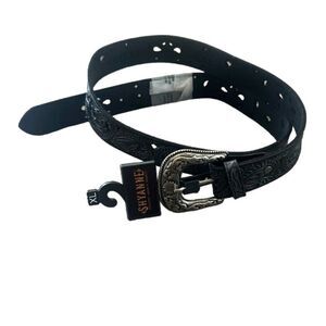 Shyanne Women's Cross Filigree Western Belt Black Size X-Large NWT